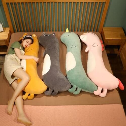80 / 100 / 130cm Cute Long Animal Pillow Plush Stuffed Animal Toy Home Decoration Childrens Gift