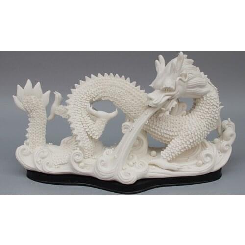 Crafts decor hand wedding cutting dies home Jingdezhen ceramic sculpture crafts dragon spit water ceramic crafts creative fashio