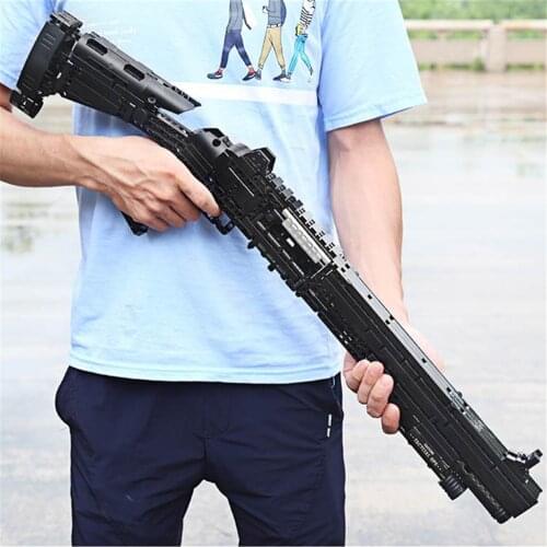 Assembly Building Blocks Gun Model Bricks Kids Toys Boys Gifts Parent-Child Interaction Game Simulated Shooting