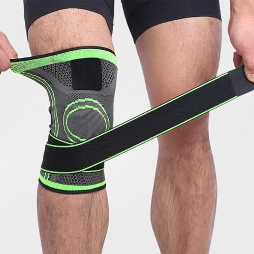 TSAI 3d Pressurized Fitness Running Cycling Bandage Knee Support Braces Elastic Nylon Sports Compression Pad Sleeve Ship Today