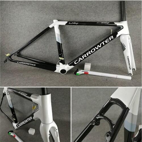 White Black Painting C64 carbon Road Bike Frames T1100 UD Bicycle Frameset with 48 50 52 54 56cm for Your Selection