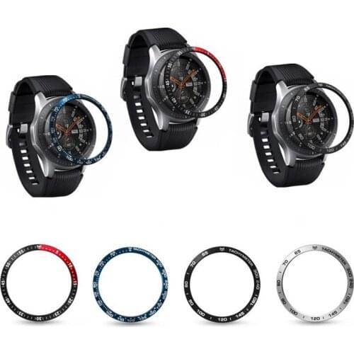 Metal Bezel Ring Protective Frame Case Edge Cover Film Glass Screen Protector For Samsung Gear S3 Galaxy Watch Huawei GT2 46mm