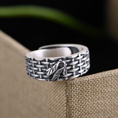 Animal Cicada Ring 990 Silver Adjustable Size 100% Original Real S990 Solid Silver Rings for Women Jewelry Fine gift