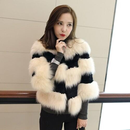 Winter Coat Clothes Real Fox Coats Autumn Women Korean Rabbit Fur Jacket Manteau Femme Hiver MY995