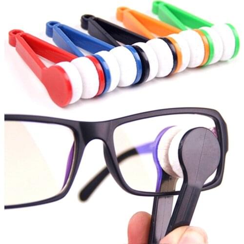1PC New Microfiber Mini Sun Glasses Eyeglass Microfiber Brush Cleaner Cleaning Spectacles Tool Clean Brush