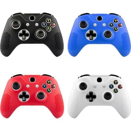 100set/lot Silicone Case Protective Skin Cover Wrap Case For Xbox One S Slim Controller Joystick With 2Pcs Thumb Sticks