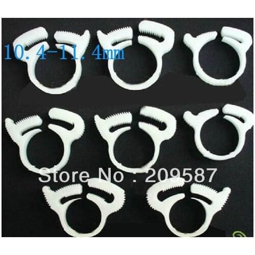 20pcs Nylon Platic White Fuel Hose Cable Wire Tube Clamps Clip For 10.4-11.4mm OD