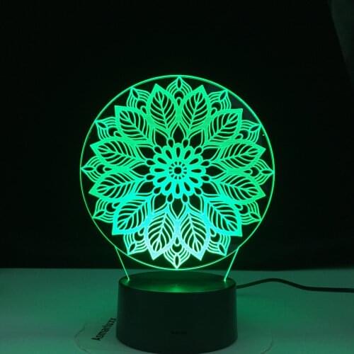 Abstract 3d Lamp 7 Color Led Night Lamps For Kids Touch Led Usb Table Lampara Lampe Baby Artistic Modeling Sleeping Nightlight