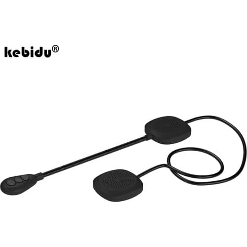 Kebidu Bluetooth 5.0 Headphone Motorcycle Helmet Intercom Wireless Handsfree Headset Stereo Music Speaker Support Automatic Call