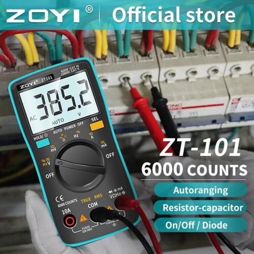 ZOYI ZT101 6000 Counts Digital Multimeter Profesional Capacitor Voltage Current