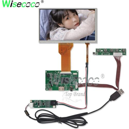 For portable DVD player raspberry pi DIY project display 7 inch 800*480 LCD touch panel with HDMI USB fpc 50 pins driver board
