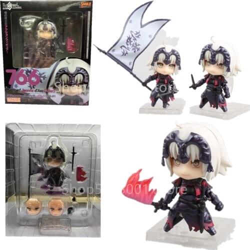 10CM Q version Fate Grand Order 766 Black Jeanne d'Arc Action Figure PVC Toy Doll cute Gift For Christmas