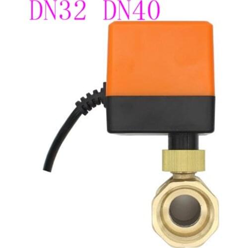 Electric Motorized Brass Ball Valve DN32 DN40 AC 220V 2 Way 3-Wire with Actuator Valves Motorized Ball Valve