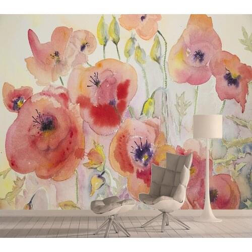 Photo Mural Wall Paper Papers Home Decor Red Rose Murals Wallpapers for Living Room Bedroom Walls Improvement Wallpaper Mural