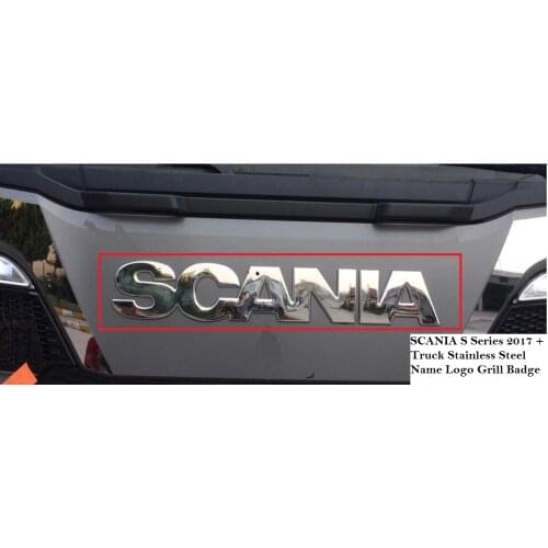 SCANIA 'S' SERIES 2017Up CHROME NAME BADGE STAINLESS STEEL(M3 BIG Model)