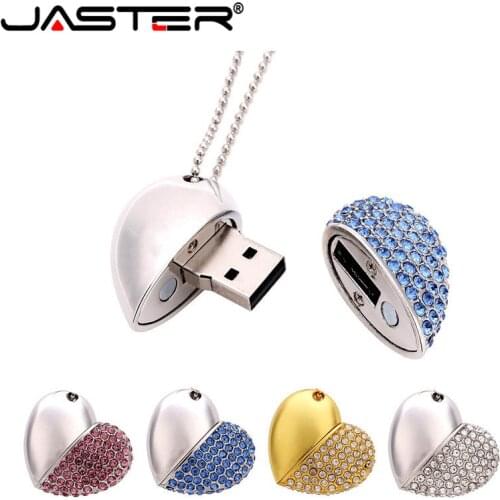 JASTER hot selling real capacity crystal Article thumb drive 4GB 8GB 16GB 32GB USB 2.0 External Storage USB flash drive