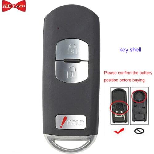 KEYECU for Mazda 3 CX5 CX3 Remote Control Car Key Shell Case Fob Housing Cover for Model: SKE13D-01