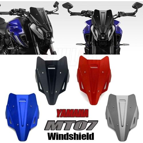Motorcycle Windshield Windscreen Aluminum Kit Deflector For YAMAHA MT-07 2021 2022 MT 07 MT07 FZ07 FZ-07 FZ 07 2021 2022