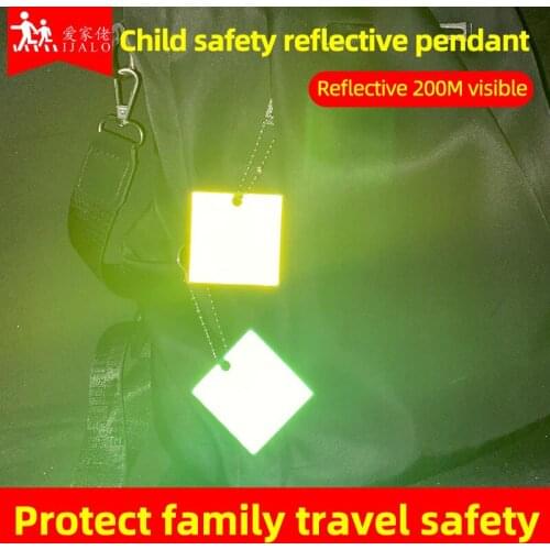 Customized logo Promotional gifts Square model pvc reflective keychains charm bag pendant accessories reflective keyrings