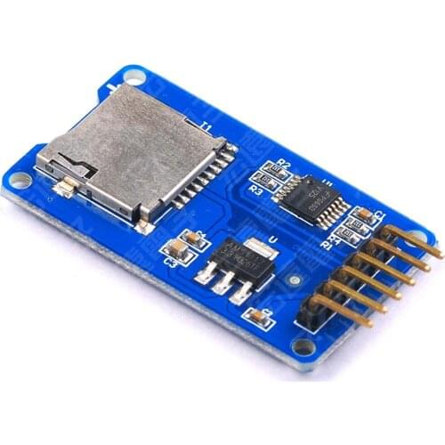 SD Card TF Card Reader Module SPI Interfaces with Level Converter Chip for Arduino Accessory for DIY Toy Car Chassis/Remote Tank