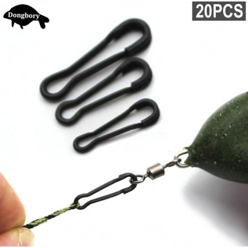 20PCS Carp Fishing Quick Links Quick Change Clip Kwik Link Swivels Snap Clips Connector for Carp Rig Terminal Tackle Accessories