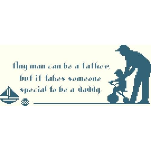 Cross stitch Handmade 14CT Counted Canvas DIY,Cross-stitch kits,Embroidery -To the father (boy) 35-20