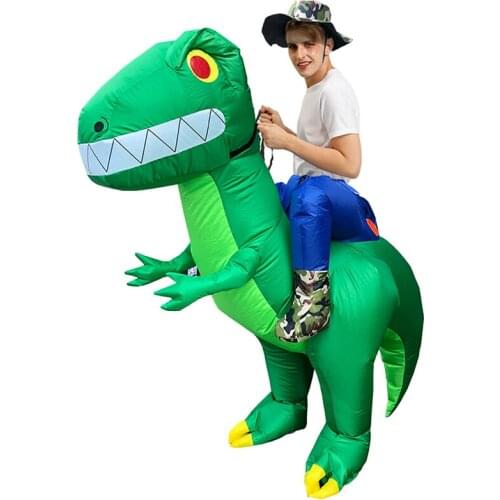 Ride On Dinosaur Costume Inflatable Blow Up Suit Cosplay Props for Halloween Party Adult/Kids Inflatable Costume Dino Cartoon TP