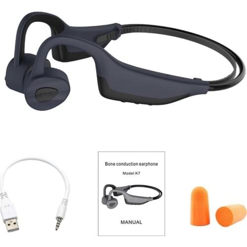 2 in 1 Bluetooth Bone Conduction Headphones MP3 for Sports Swimming Underwater IPX8 Waterproof Stereo Headsets w/ Memory Card
