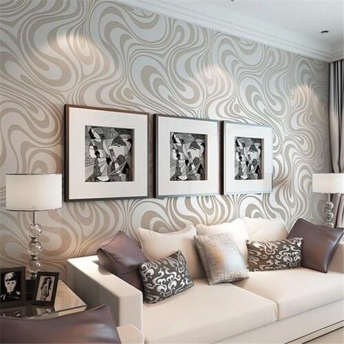 Papel de parede High quality 0.7m*8.4m Modern Luxury 3d wallpaper roll mural papel de parede for striped living room wall paper