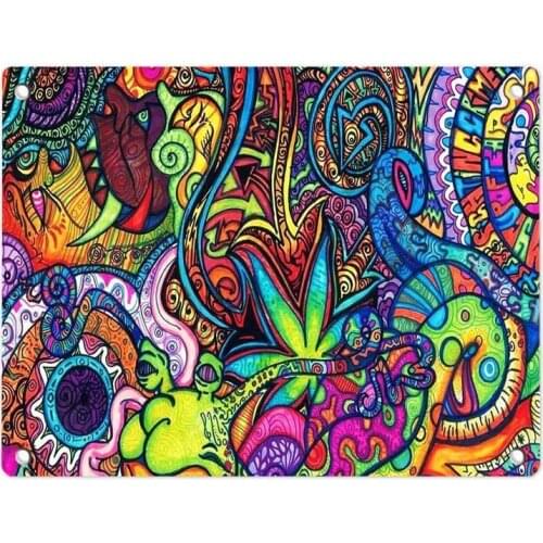 Personalized Home Wall Decor Tin Sign Metal Bar Pub Art Poster 12" X 8"(Psychedelic Art Colorful)