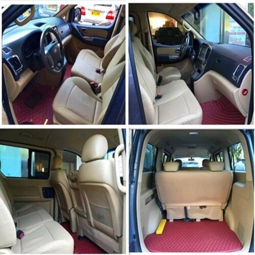 Custom full set car floor mats + trunk mat for Hyundai Grand Starex 8 9 seats 2019-2010 waterproof carpets for Grand Starex 2018