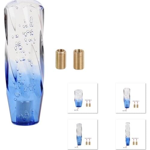 10 15 20 25 30cm Car White Blue Crystal Resin Gear Shift Knob Bubble AT MT Auto Manual Stick Gear Shifter Stick Gear Shift Knob