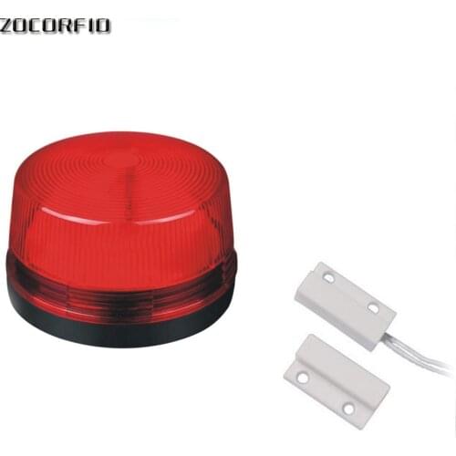 DC12 V LED gate flashing light Lamp Alarm Lamp For swing sliding Gate Opener/Barrier Gate Signal strobe with magnetic switch