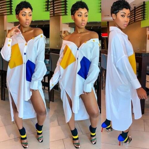 Loose Maxi Long Shirt Dress With Pocket Women Long Sleeve T Shirt Dress Autumn Spring Fashion Casual Female Streetwear Beachwear