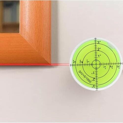 Acrylic Universal Horizontal Bubble Circular Spirit Measuring Scale Angle Accurate Level Adjust Desk Computer Case Display Level