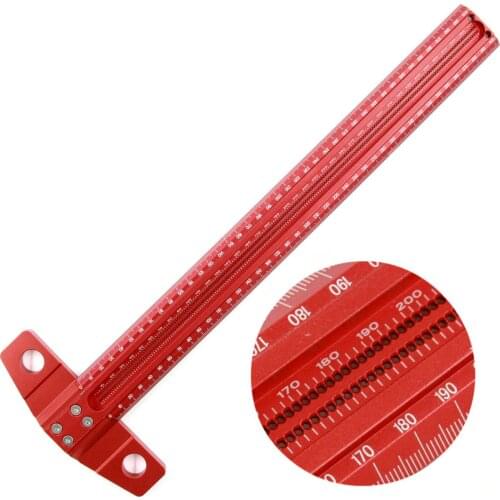 High-precision T-type Hole Ruler Woodworking Scriber Marking Gauge Aluminum Alloy Crossed Hole Scribing Ruler Measuring Tools