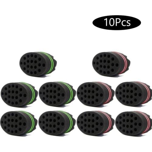 10 Piece Curly Hair Sponge Braid Twist Sponge Roll Barber Shop Curlying Hair Styling African Hair Comb Foam Salon
