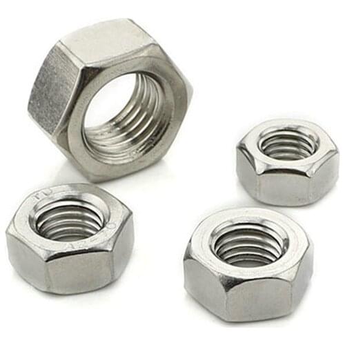100pcs/lot DIN934 Stainless steel hexagon nuts metric thread hex nut SUS304 M1 M1.2 M1.4 M1.6 M2 M2.5 M3 M3.5 M4 M5 M6