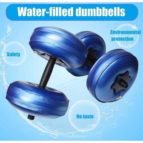 2pcs Water-filled Dumbbell Heavey Weights Adjustable Dumbbell Set Workout Exercise Fitness Equipment for Gym Home Bodybuilding