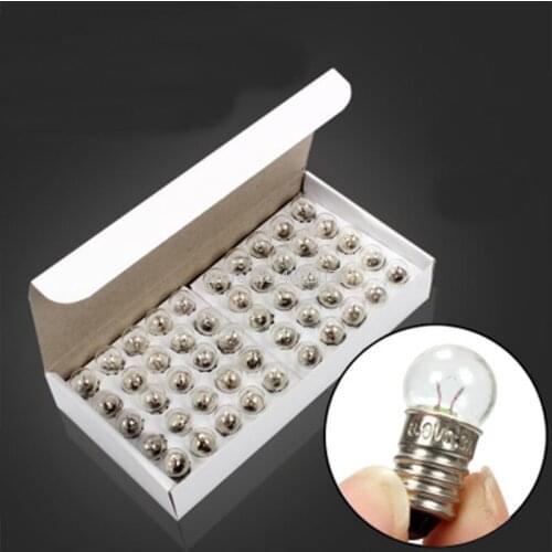 50pcs2.5V/0.3A screw small bulb beads consumables for old-fashioned Pearl electrical experiment equipment