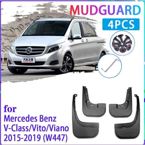 Car Mud Flaps for Mercedes Benz V - Class Vito Viano 2015~2019 W447 Mudguard Splash Guards Fender Mudflaps Auto Accessories