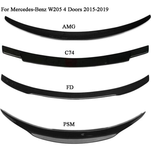 Car Carbon Fiber Rear Trunk Spoiler For Mercedes Benz C-class W205 C200 C300 4 Doors 2015 2016 2017 2018