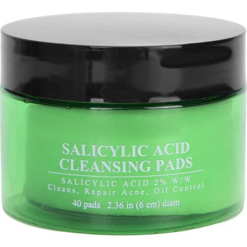 BREYLEE Salicylic Acid Cleansing Pad 40Pads/Box Oil Control Acne Removing Plant Extract Cotton Sheet