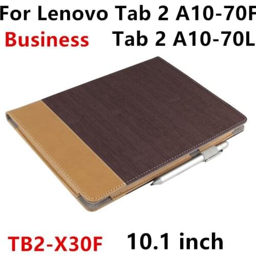 Case For Lenovo Tab 2 A10-70 70F L 10.1" Smart cover Leather Protective Tablet For TB2-X30F X30M 10.1inch PU Protector Sleeve