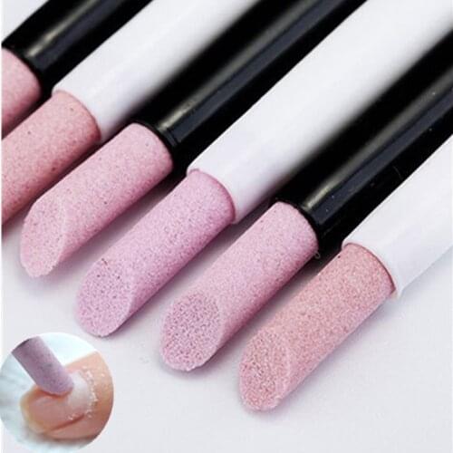 Black Quartz Scrubs Stone Cuticle Stick Pen Cuticle Nail Art Pusher Spoon Cut Nail Pusher Manicure Care Tools