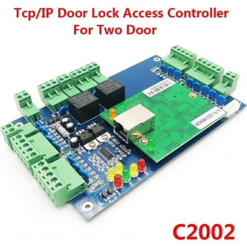 Two door Access Control Panel RFID access control board TCP/IP Double Door Security Access Controller C2002