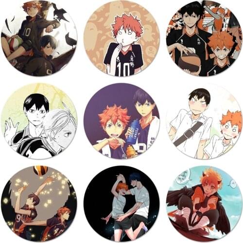 Haikyuu Hinata Anime Manga Volleyball Uniform Kitchen Home Decor Refrigerator Magnetic Stickers Opener Beer Coke 58mm