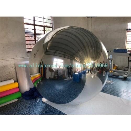 Best selling decoration chrome mirror balloon sliver inflatable reflective ball sliver inflatable mirror ball for event party