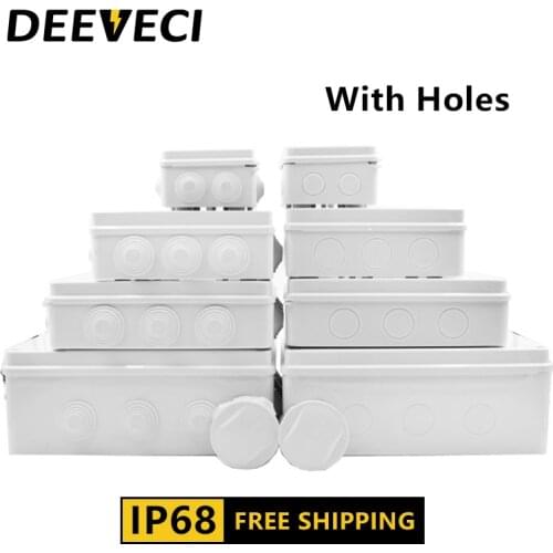 IP68 Plastic Waterproof Enclosure Box Electronic Project Outdoor Instrument Electrical Project Box Junction Housing with holes
