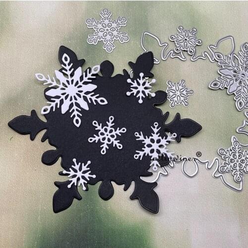 New Snowflakes frame background Metal Cutting Dies for DIY Scrapbooking Album Paper Cards Decorative Crafts Embossing Die Cuts